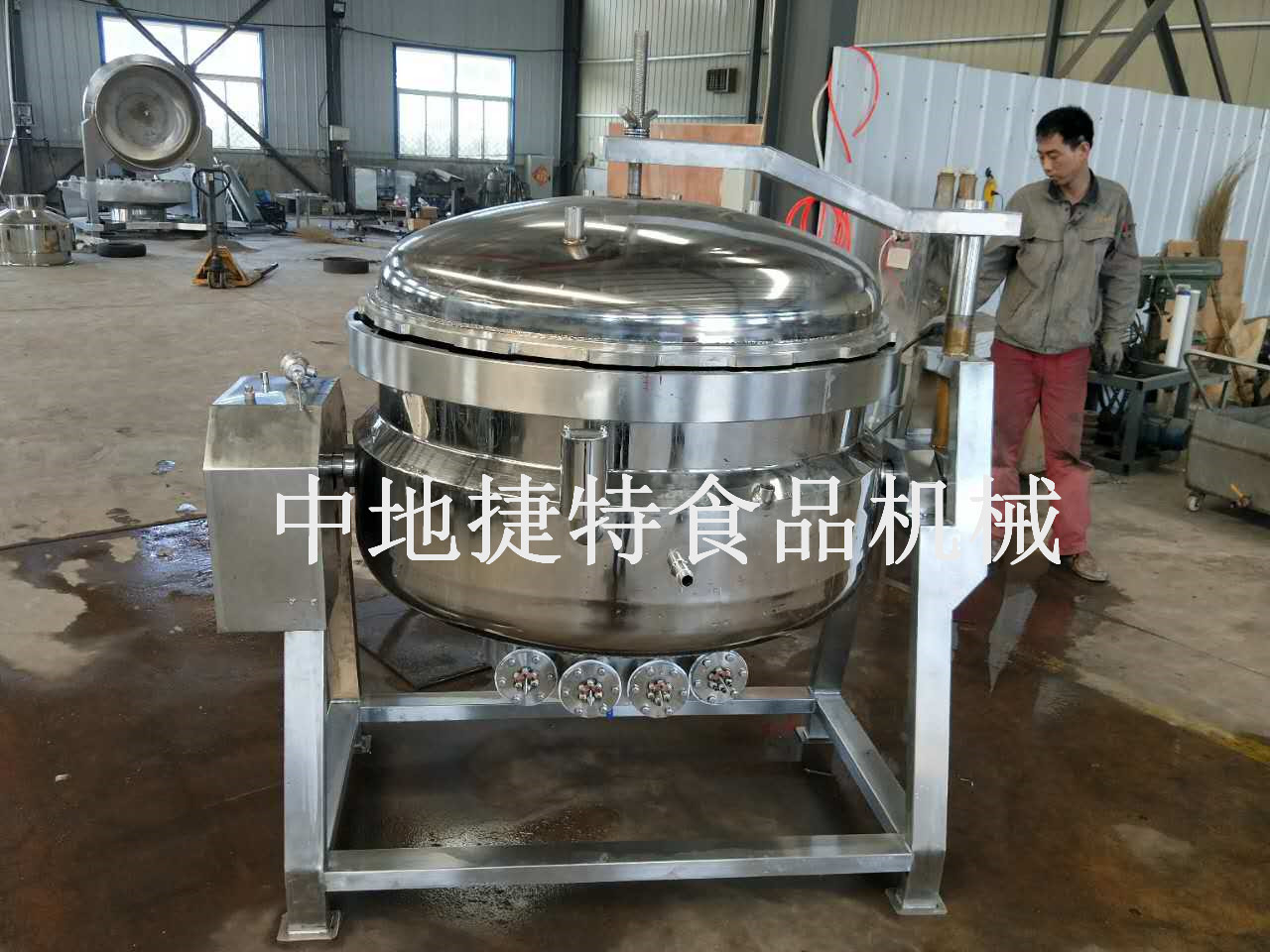 中央厨房加工流水线-中央厨房熬汤锅