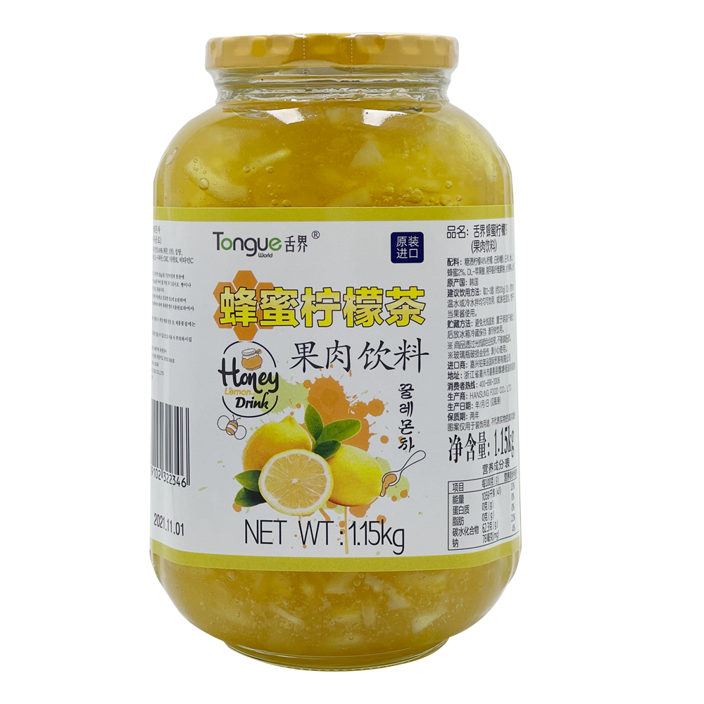 舌界1.15kg蜂蜜柠檬茶韩国原装进口奶茶咖啡店专用商用柠檬果酱