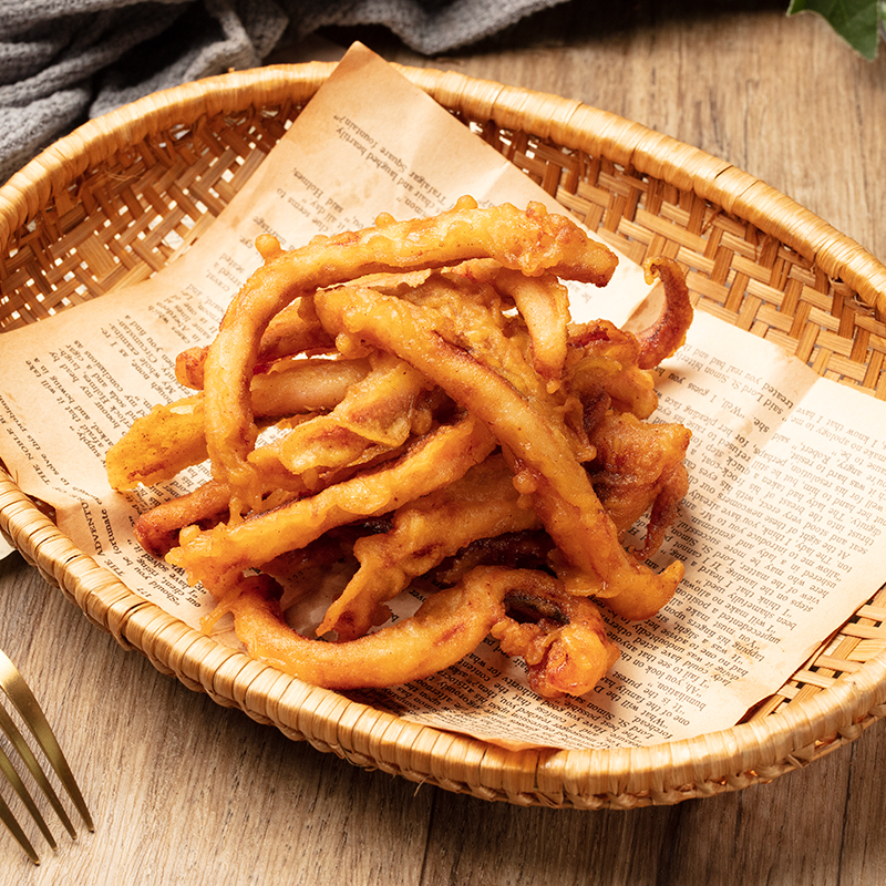 名荟宣-香酥鱿鱼须半成品2kg/包，肉质鲜嫩年年鱿鱼，一对一研发定制OEM代工